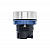 Кнопка плоская без фиксации алюм. кольцо черн. DKC M22P-FMBLA