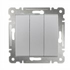 Выключатель 3-кл СП 10А IP20 250В механизм сер. Makel 57065091