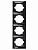 Рамка 4-х постовая вертикальная старинная бронза "Лама" TDM