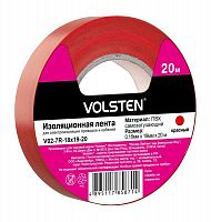Изолента V02-7R-18х19-20 0.18х19мм (рул.20м) красн. Volsten 9787