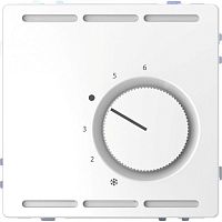 Терморегулятор Merten D-Life PlusLink с цетральной платой с переключателем конт. 230В SD бел. лотос SchE MTN5762-6035
