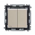 Выключатель 2-кл. Levit IP44 кофе макиато/бел. ABB 2CHH595940A4018