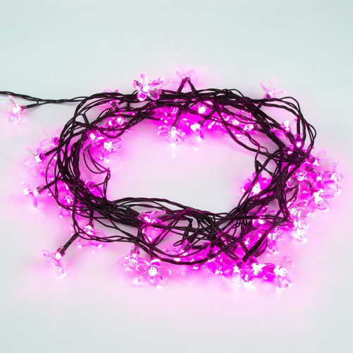 Гирлянда светодиодная "Цветы Сакуры" 7м 50LED роз. 1.5Вт IP20 с контроллером 8 режимов Neon-Night 303-038 фото 5