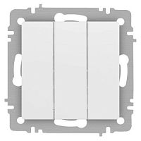 Выключатель 3-кл. СП Accent 6-106-01М 10А IP20 250В AL/CU бел. матов. Intro Б0063532