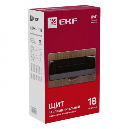 Щит ЩРН-П-18 IP41 темное дерево PROxima EKF pb40-n-18-dark фото 4