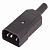 Штекер сетевой на шнур (уп.25шт) Rexant 11-0003