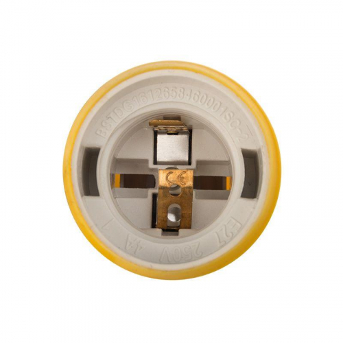 Патрон E27 силиконовый со шнуром 1м желт. Rexant 11-8889 фото 8
