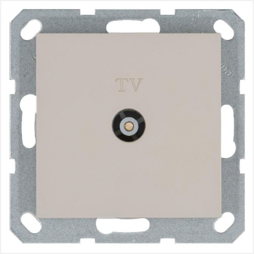 Розетка телевизионная оконечная TV Ф9.5мм механизм тауп Jasmart G6001T