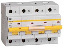 Выключатель автоматический модульный 4п C 16А 10кА ВА47-100 IEK MVA40-4-016-C