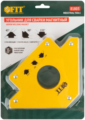 Угольник для сварки магнитный тип "стрелка" усилие до 34кг FIT 81803 фото 3