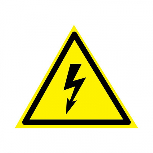 Наклейка знак электробезопасности &quot;Опасность поражения электротоком&quot; 85х85х85мм (уп.20шт) Rexant 56-0006-4