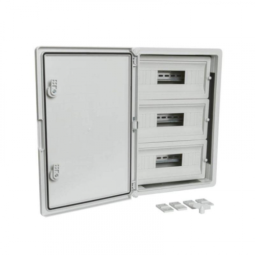Корпус пластиковый распределительный ЩРН-45 IP65 сер. дверь 500х350х190 Промрукав PR08.26500