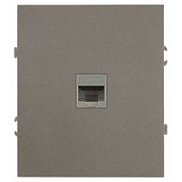 Розетка информационная 1-м СП Arktik RJ45 16А IP20 250В титан Эра Б0070480