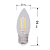 Лампа филаментная Свеча CN35 7.5Вт 600лм 2700К E27 диммируемая прозр. колба Rexant 604-089