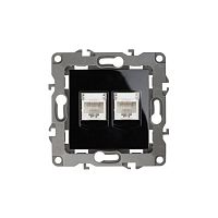 Розетка компьютерная 2-м Эра12 RJ45 12-3108-06 черн. Эра Б0014734