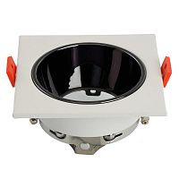 Светильник DL3112 G5.3 MR16 потолочн. встраив. бел. + черн. хром FERON 51405
