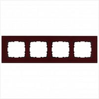Рамка 4-м G-Glass стекло гранат. Jasmart G1004GH
