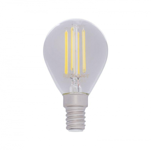 Лампа светодиодная филаментная 7.5Вт GL45 шар прозрачная 4000К нейтр. бел. E14 600лм диммир. Rexant 604-126 фото 3