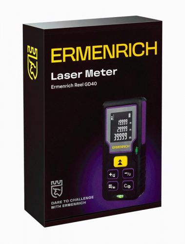 Рулетка лазерная Reel PLUS GD40 фиолет. Ermenrich 84643 фото 7