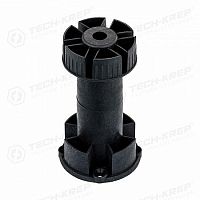 Ножка цокольная Н100 95-125мм с 1 клипсой пластик. черн. (уп.2шт)Tech-Krep/Zitar 129970