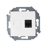 Розетка компьютерная Simon 15 RJ45 кат.5E AMP механизм бел. Simon 1591551-030
