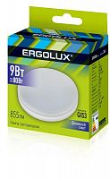 Лампа светодиодная LED-GX53-9W-GX53-6K 9Вт таблетка 6500К холод. бел. GX53 220-240В Ergolux 14309