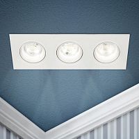 Светильник встраиваемый декоративный KL92-3 WH MR16/GU5.3 бел. пластик. Эра Б0054376