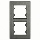 Рамка 2-м вертикальная Karea LINE дым. Makel 86050707