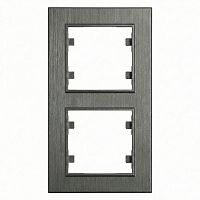 Рамка 2-м вертикальная Karea LINE дым. Makel 86050707