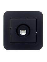 Розетка компьютерная 1-м СП ASTI IP20 RJ45 в сборе Cat 5e черн. бархат LEZARD 7081-4242-139