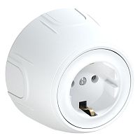Розетка Rotondo с заземл. винтов. контакты бел. OneKeyElectro 7700871