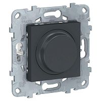 Светорегулятор UNICA NEW LED поворотно-нажимной универс. 5-200Вт антрацит SchE NU551454