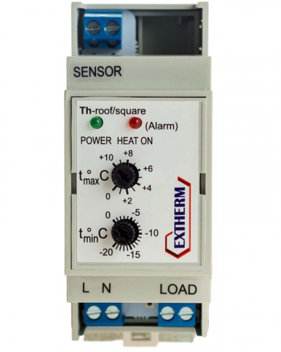 Термостат для управления системой электрообогрева на кровлях/площадках по темпер. воздуха EXTHERM Th-roof фото 2