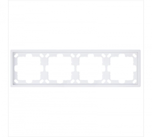 Рамка 4-м СП FD бел. глянцевый Jasmart FD1004W фото 2