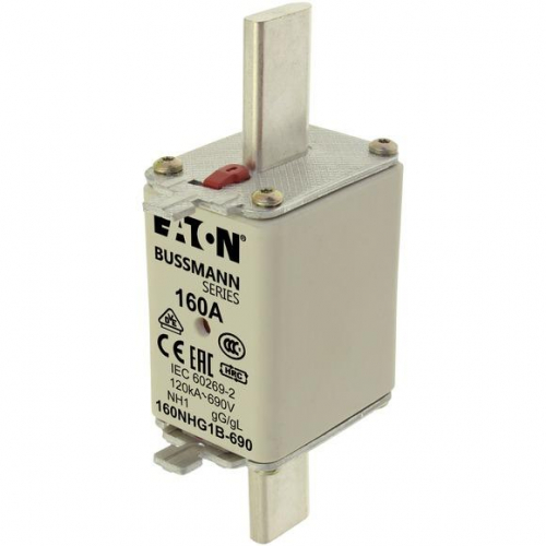Предохранитель NH 160A 690В gG 1 двойн. индикация EATON 160NHG1B-690 фото 3
