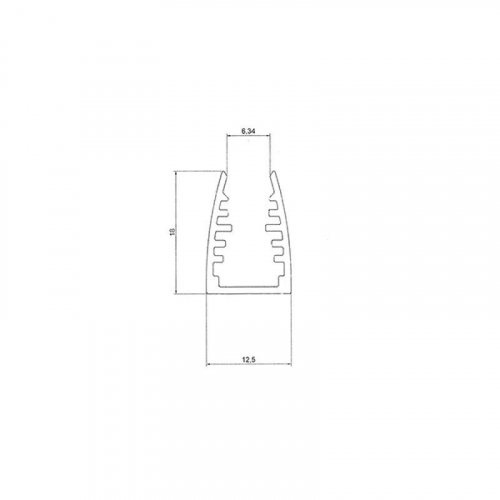 Профиль для стекла алюминиевый 1813-2 2м Rexant 146-238 фото 2