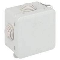 Коробка распаячная KOR-65-65-50-4gv-MP 65х65х50мм с гермовводами 4 входа прямой монтаж IP55 сер. Эра Б0069875