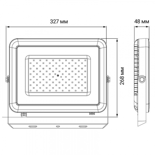 Прожектор светодиодный PFL-S2 100Вт 6500К IP65 220–240В ДО с клапаном закален. матов. стекло сер. Pro JazzWay 2853325D фото 5