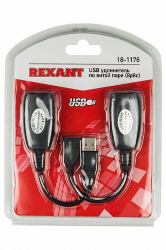 Удлинитель USB по витой паре (8p8c) Rexant 18-1176 фото 5