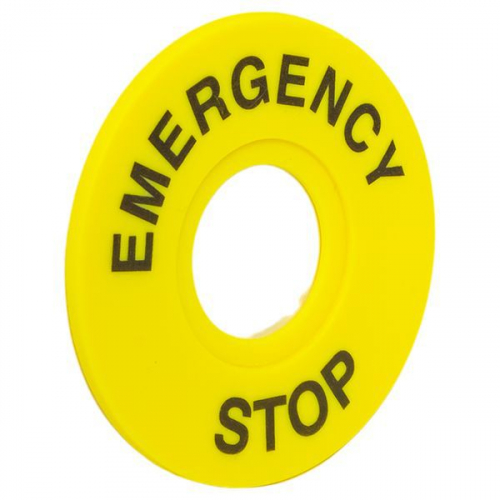 Табличка для кнопок 22мм "EMERGENCY STOP" EKF scep-es