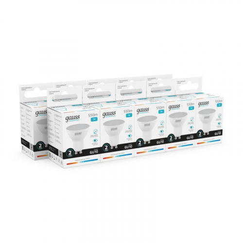 Лампа светодиодная Elementary 7Вт MR16 софит 4100К нейтр. бел. GU10 550лм GAUSS 13627 фото 7
