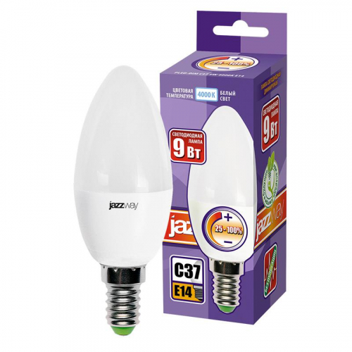 Лампа светодиодная PLED-DIM 9Вт C37 4000К нейтр. бел. 630лм E14 230В 50Гц JazzWay 5035867 фото 3