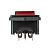 Выключатель клавишный 250В 6А (4с) ON-OFF подсветка+штекер C14 3PIN красн. Rexant 36-2282