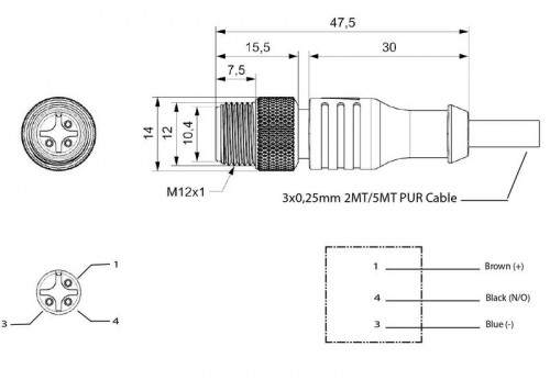 Кабель соединительный с розеткой EMAS SKM12P3YXV5 фото 2