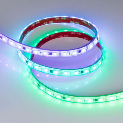 Лента светодиодная SPI-PS-B60-12mm 12V RGB-PX3-BPT 12Вт/м IP67 5060 герметичная бегущий огонь (уп.5м) Arlight 039599