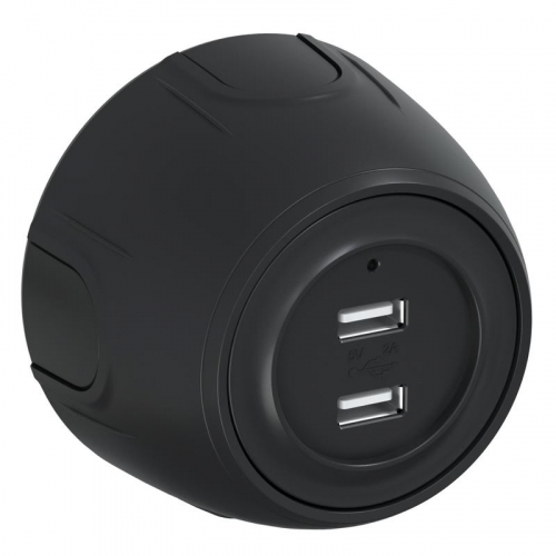 Розетка USB 2-м Rotondo с подсветкой черн. OneKeyElectro 7700900