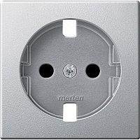 Плата центральная 1-м СП Merten 16А IP20 без устройства защиты для механизма розетки Schuko алюм. SchE MTN2331-0460