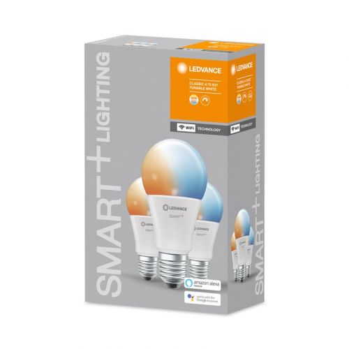 Лампа светодиодная SMART+ WiFi Classic Tunable White 9.5Вт (замена 75Вт) 2700…6500К E27 (уп.3шт) LEDVANCE 4058075485792 фото 2