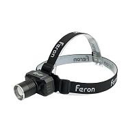 Фонарь налобный с аккумулятором 20хH IP44 USB type-C Алюминий TH2314 FERON 51621