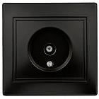 Розетка телевизионная одиночная TV СП Plano 1-301-05 IP20 антрацит Intro Б0044573